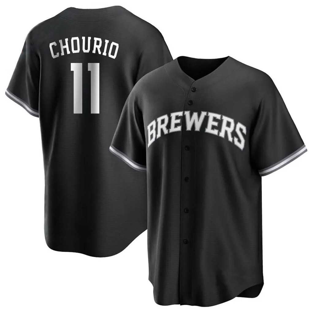 Milwaukee Brewers #11 Jackson Chourio Player Black CONTON Game Home Stitched Jerseys