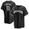 Milwaukee Brewers #11 Jackson Chourio Player Black CONTON Game Home Stitched Jerseys