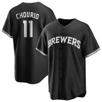Milwaukee Brewers #11 Jackson Chourio Player Black CONTON Game Home Stitched Jerseys