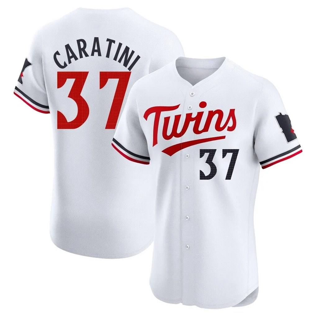 Minnesota Twins #37 Victor Caratini Player White CONTONHome Limited Elite Stitched Jerseys