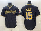 Pittsburgh Pirates #15 Oneil Cruz Black CONTON Limited Stitched Jersey