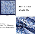 4PCS Head Scarf for Women 35” Silk Feel Hair Scarf | Satin Neck Scarfs, Square Bandana Hair Wraps, Head Scarves for Sleeping, Travel, Hair Protection, Daily Wear