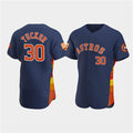 Houston Astros #30 Kyle Tucker Navy CONTON 60th Anniversary Flex Base Stitched Jersey