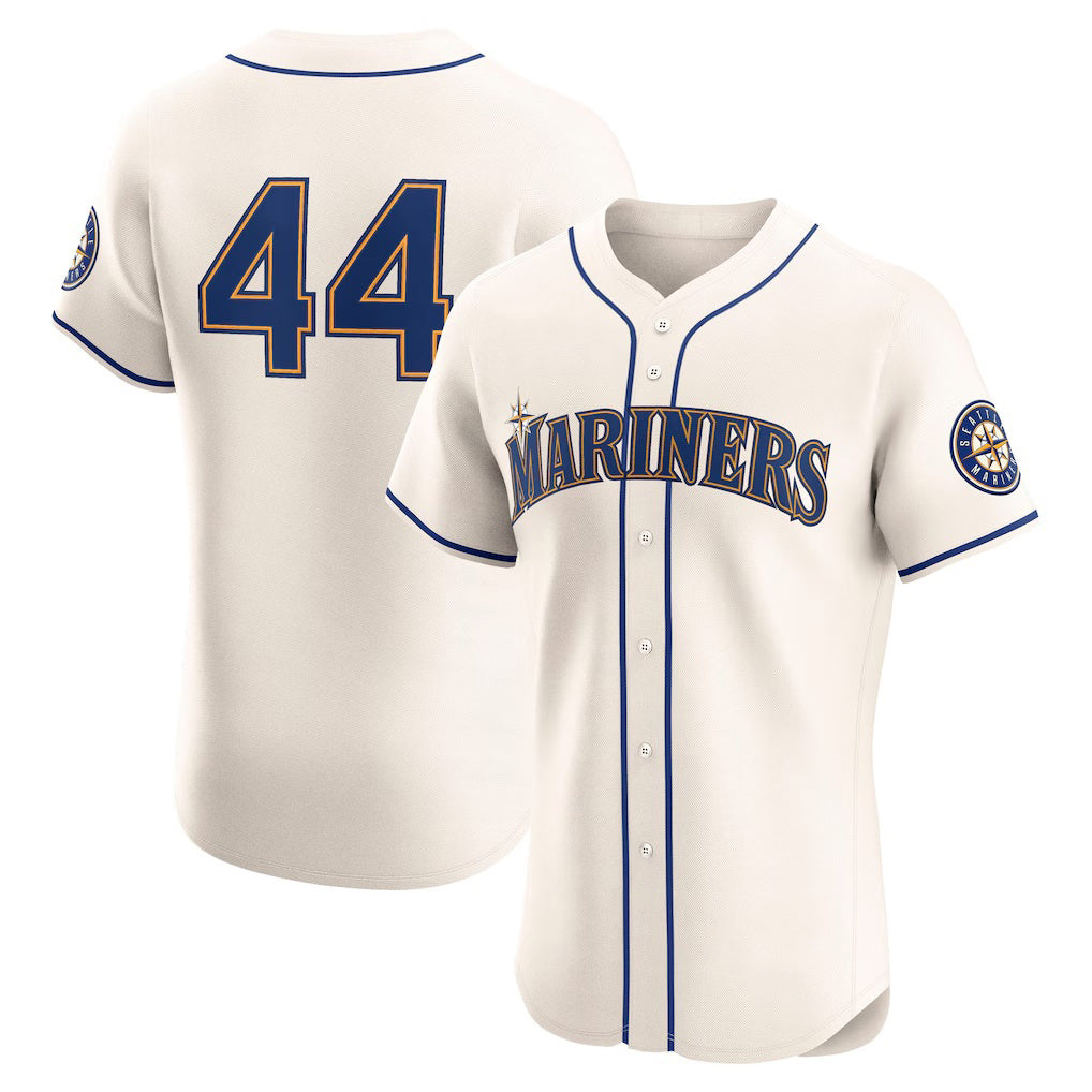 Seattle Mariners #44 Julio Rodr¨ªguez Cream CONTON Alternate 2 Elite Player Jersey