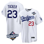 Los Angeles Dodgers #23 Kyle Tucker Player White CONTON World Series Home Game Stitched Jerseys