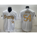 Atlanta Braves #54 Max Fried Number White CONTON 2022 All Star Stitched Cool Base Jersey