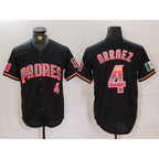 San Diego Padres #4 Luis Arraez Black CONTON Mexico Cool Base Stitched Jersey
