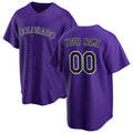 Custom Colorado Rockies Purple CONTON Alternate Replica Jersey