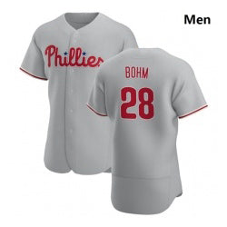 Philadelphia Phillies #28 Alec Bohm Gray CONTON Road 2020 Authentic Player Jersey