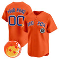 Custom Boston Red Sox x Dragon Ball Orange CONTON Vapor Premier Limited Jersey - All Stitched