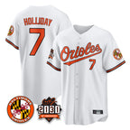Baltimore Orioles #7 Jackson Holliday Player White CONTON 30th Anniversary of 2131 Home Game Stitched Jerseys