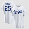 Los Angeles Dodgers #25 Tommy Edman White CONTON 2025 World Series Champions Home Cool Base Stitched Jersey