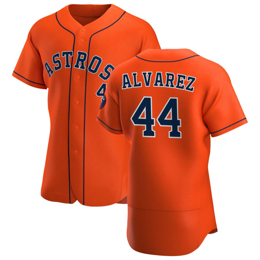 Houston Astros #44 Yordan Alvarez Orange CONTON Alternate 2020 Authentic Team Jersey