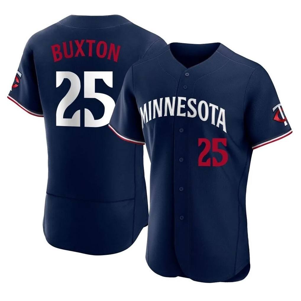 Minnesota Twins #25 Byron Buxton Player Navy CONTONReplica Home Limited Elite Stitched Jerseys