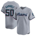 Miami Marlins #50 Agustin Ramirez Player Gray CONTON Home Limited Stitched Jerseys
