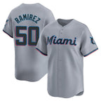 Miami Marlins #50 Agustin Ramirez Player Gray CONTON Home Limited Stitched Jerseys