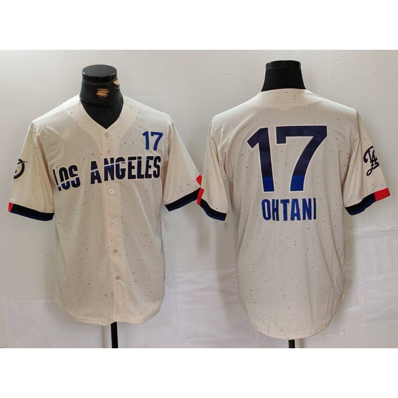 Los Angeles Dodgers #17 Shohei Ohtani Cream CONTON 2024 City Connect Limited Jersey