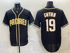 San Diego Padres #19 Tony Gwynn 2026 Fashion Replica Black CONTON Out Stitched Jersey