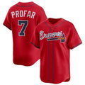 Atlanta Braves #7 Jurickson Profar Red CONTON 2025 Alternate Limited Stitched Jersey