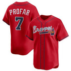 Atlanta Braves #7 Jurickson Profar Red CONTON 2025 Alternate Limited Stitched Jersey