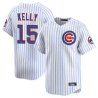 Chicago Cubs #15 Carson Kelly Player White CONTON Limited Home Game Stitched Jerseys
