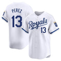 Kansas City Royals #13 Salvador Perez Player White CONTON Alt Limited Home Stitched Jerseys