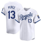 Kansas City Royals #13 Salvador Perez Player White CONTON Alt Limited Home Stitched Jerseys
