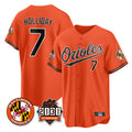 Baltimore Orioles #7 Jackson Holliday Player Orange CONTON 30th Anniversary of 2131 Home Game Stitched Jerseys