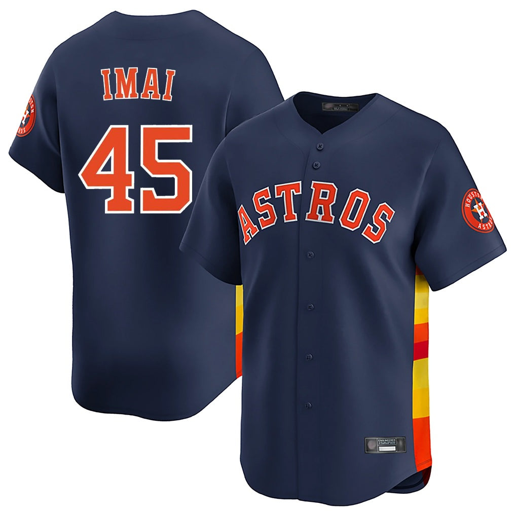 Houston Astros #45 Tatsuya Imai Player Navy CONTON Home Limited Stitched Jerseys