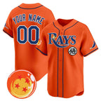 Custom Tampa Bay Rays x Dragon Ball Orange CONTON Vapor Premier Limited Jersey - All Stitched