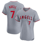 Los Angeles Angels #7 Jo Adell Player Gray CONTON Home Limited Elite Stitched Jerseys