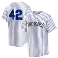 Colorado Rockies #42 Jackie Robinson White CONTON Home 2025 Day Replica Jersey