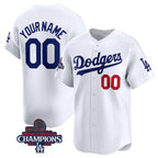 Custom Los Angeles Dodgers ACTIVE PLAYER White CONTON 2024 World Series Champions Home Limited Stitched Jersey