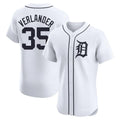 Detroit Tigers #35 Justin Verlander Player White CONTON Limited Elite Home Stitched Jerseys
