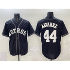 Houston Astros #44 Yordan Alvarez Black CONTON Lights Out Limited Stitched Jersey