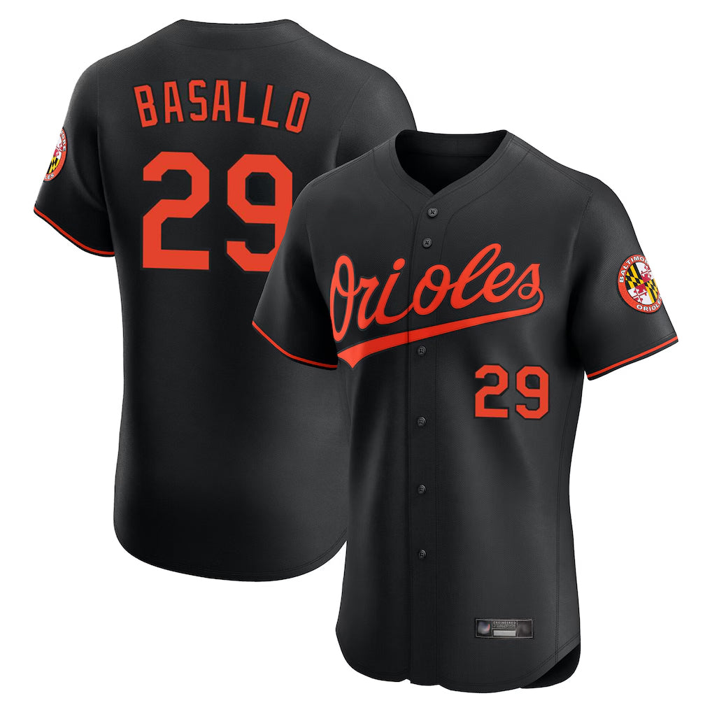 Baltimore Orioles #29 Samuel Basallo Player Black CONTON Limited Elite Home Game Stitched Jerseys