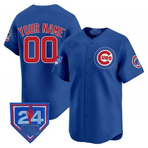 Custom Chicago Cubs 2024 Spring Training Patch Vapor Premier Limited Jersey ¨C Royal CONTON
