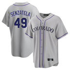 Colorado Rockies #49 Antonio Senzatela Player Gray CONTON Game Home Stitched Jerseys