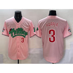 Philadelphia Phillies #3 Bryce Harper Pink CONTON Phanatic Limited Stitched Jersey