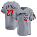 Minnesota Twins #27 Ryan Jeffers Player Gray CONTONHome Limited Stitched Jerseys