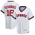 Los Angeles Angels #18 Nolan Schanuel Player White CONTON T-shirt Home Game Stitched Jerseys