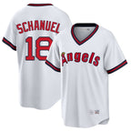 Los Angeles Angels #18 Nolan Schanuel Player White CONTON T-shirt Home Game Stitched Jerseys