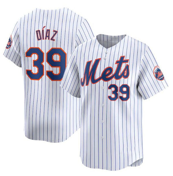New York Mets #39 Edwin Diaz White CONTON 2024 Home Limited Stitched Jersey