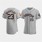 Houston Astros #23 Michael Brantley Gray CONTON 60th Anniversary Flex Base Stitched Jersey