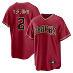 Arizona Diamondbacks #2 Geraldo Perdomo Player Red CONTON Home Game Stitched Jerseys