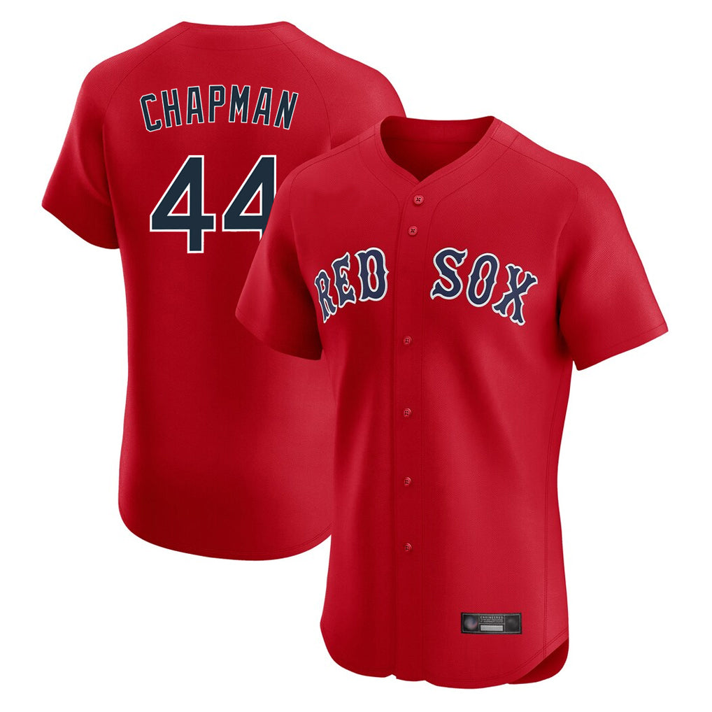 Boston Red Sox #44 Aroldis Chapman Player Red CONTON Limited Elite Home Game Stitched Jerseys1