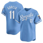 Kansas City Royals #11 Maikel Garcia Player Light Blue CONTON Alt Limited Home Stitched Jerseys