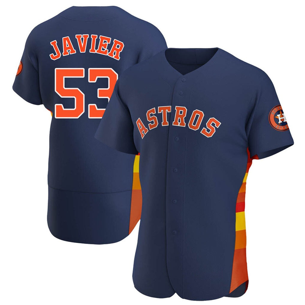 Houston Astros #53 Cristian Javier Player Navy CONTON Home Limited Elite Stitched Jerseys