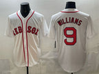 Boston Red Sox #9 Ted Williams White CONTON Cool Base Stitched Jersey