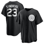 Chicago Cubs #23 Ryne Sandberg Player Black CONTON Game Stitched Jerseys